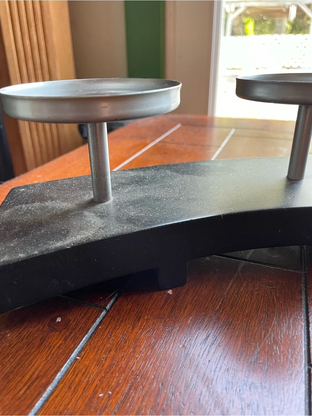 Modern Black Metal 5-Candle Holder